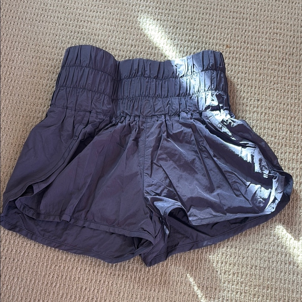 Purple High-Waisted Free People Movement Shorts